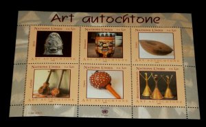 U.N. GENEVA #452, 2006, INDIGENOUS ART, SHEET OF 6, MNH, NICE! LQQK!