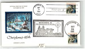 US 1981 Scott #1939 Christmas Madonna & Child Collins #P401 Hand-Painted FDC