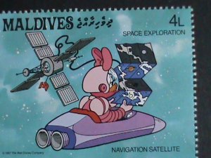 ​DISNEY-MALDIVES STAMP-1988- SC#1273 DISNEY CARTOON-SPACE MINT SET VERY FINE