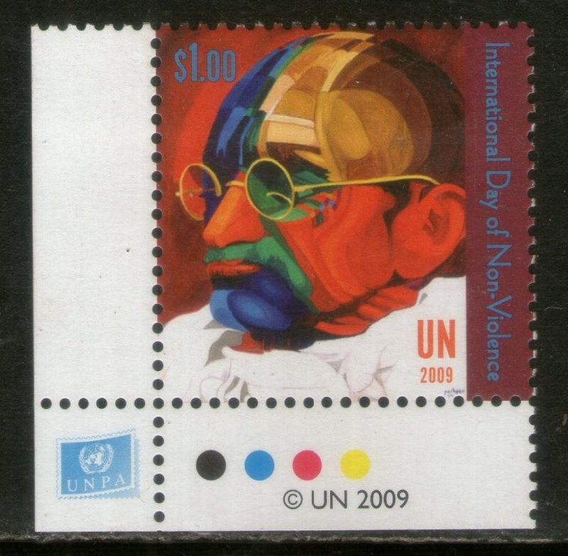 United Nations 2009 Mahatma Gandhi of India  Traffic Lights Sc 996 MNH # 2673