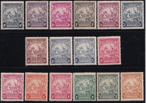 Sc# 193 / 201A Barbados 1938-47 Seal of the Colon complete ML-MH set CV $39.35