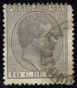 Puerto Rico #53 King Alfonso XII; Used (11.50)