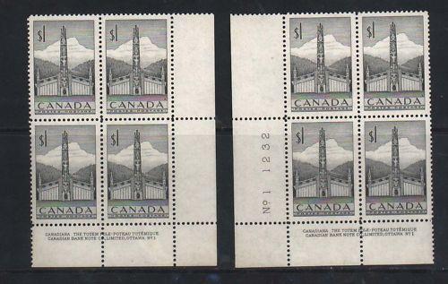 Canada #321 VF/NH Plate #1 LL & LR Blocks