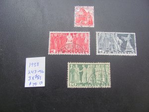 SWITZERLAND 1938 USED 243-246  SET VF/XF $70 (185)