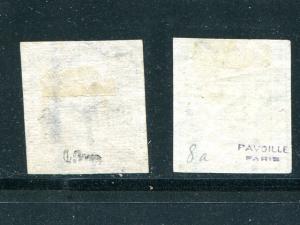 Hamburg #9a and 9d  unused  signed - Lakeshore Philatelics