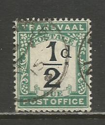 Transvaal   #J1  Used  (1907)  c.v. $1.50