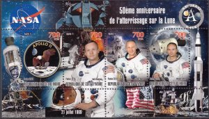 IVORY COAST 2019 SPACE APOLLO 11 ESPACE RAUMFAHRT SPAZIO [#1901]