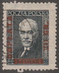 Poland,  Scott#1K19,  used, hinged,  Exile government in Danzig, Laid paper