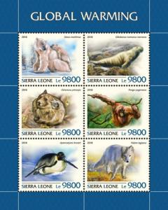 SIERRA LEONE - 2018 - Global Warming - Perf 6v Sheet - MNH