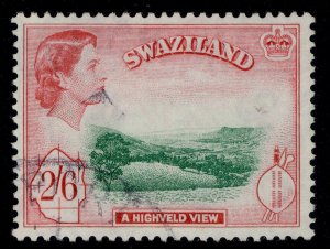 SWAZILAND QEII SG61, 2s 6d emerald & carmine-red, FINE USED.