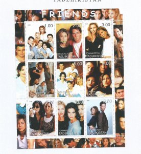 TADZHIKISTAN - 2000 - Friends - Perf 9v Sheet - MLH - Private