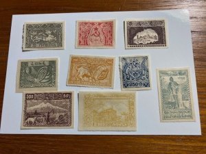 9 Armenia Stamps - Scott #s 279a, 280a, 281a, 282a, 284a, 285a, 286a, 287a, 288a
