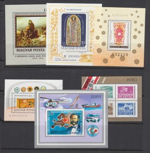Hungary Sc 2432/3101 MNH. 1976-87 issues, 10 different souvenir sheets, VF