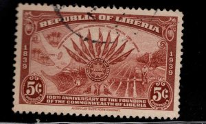 LIBERIA Scott 278 Used Flag stamp