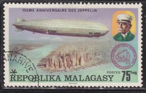 Fr Madagascar 547 Used 1976 Count Zeppelin and LZ-131