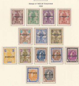 Malta # 116-129. Postage Overprints, Mint Hinged, 1/2 Hinged Cat