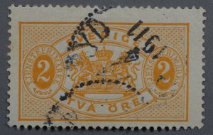 Sweden #O12 Used VG Place Cancel Bright HRM