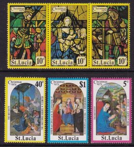 St Lucia 373-378 Christmas MNH VF