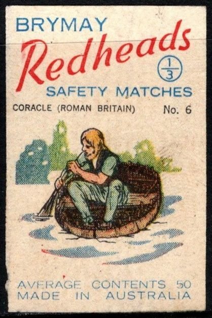 Vintage Australia Poster Stamp (Match Box Label) Brymay Redhead Safety Matches