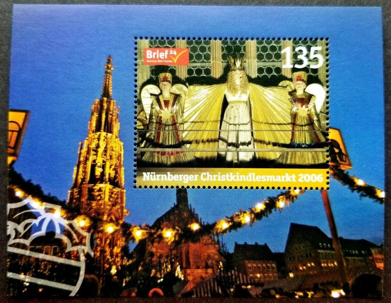 Germany Private Post Brief 24 Christmas 2006 Festival City (ms) MNH