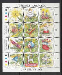 Guernsey 1989 Christmas Miniature Sheet, Mint NHM