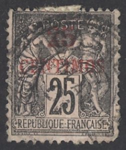 French Morocco Sc# 5 Used 1891-1900 25c on 25c Overprint