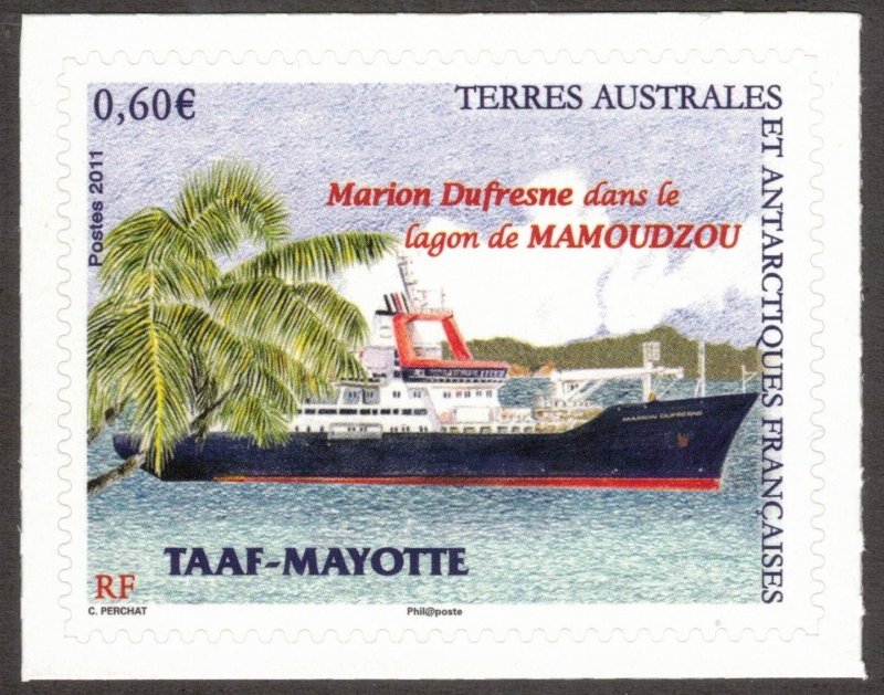 FRENCH ANTARCTIC 2011 Ship Marion Dufresne; Scott 453, Yvert 601; MNH