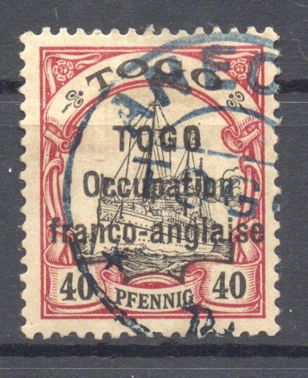 Togo 1915, French Occupation, Sansane Mangu issue, 40 Pf. used, superb, exp.