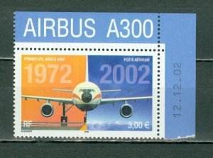 FRANCE 2002 AIR #C64(3euros)  SHEET CORNER STAMP MNH