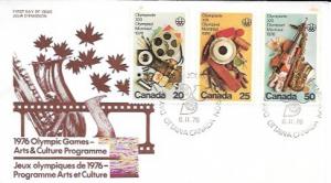 Canada FDC #684-86 Olympics Montreal 1976