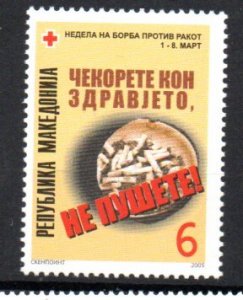 MACEDONIA - 2005 - RED CROSS - AGAINST SMOKING -