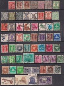 India Selection  of 59 used stamps ( J1404 )