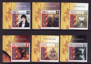 Isle of Man-Scott#1121-6-unused NH set-Harry Potter-Goble