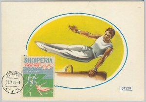 51328 - ALBANIA - MAXIMUM CARD - 1964 OLYMPIC GAMES: ATHLETICS Gymnastics-