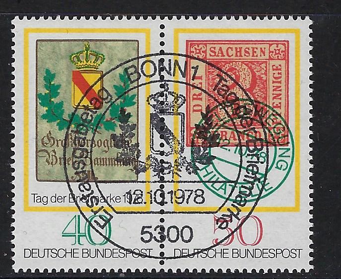 Germany Bund Scott # 1282a, used, fd cancellation, se-tenant