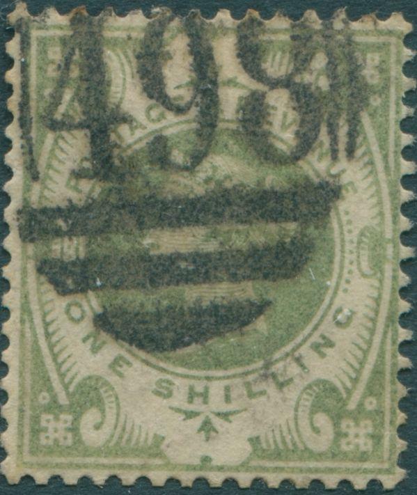 Great Britain 1887 SG211 1/- dull green QV FU