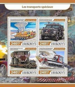 2017 Djibouti Mnh Special Transport. Michel: 1658-1661  |  Scott Code: 1165