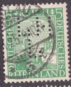 Germany 347 1925 Used Perfin