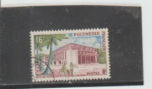 French Polynesia  Scott#  195  Used  (1960 Papeete Post Office)