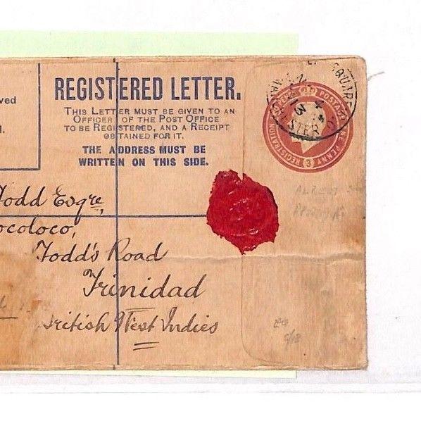 AD234 1913 GB Manchester Registered Postal Stationery Cover PTS