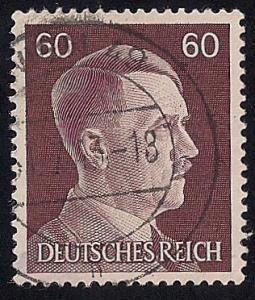 Germany #522 60pf Adolf Hitler Stamp used EGRADED VF 81