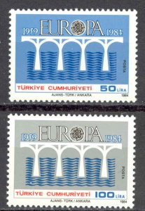 Turkey Sc# 2275-2276 MNH 1984 Europa