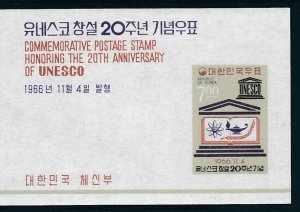 Korea (South) # 546a, UNESCO 25th Anniversary, Souvenir Sheet Mint NH, 1/2 Cat.