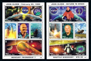 [101266] Mongolia 1998 Space Travel John Glenn Friendship Discovery  MNH