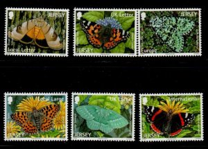 Jersey Sc  1579-1584 2012 Butteflies & Moths stamp set mint NH