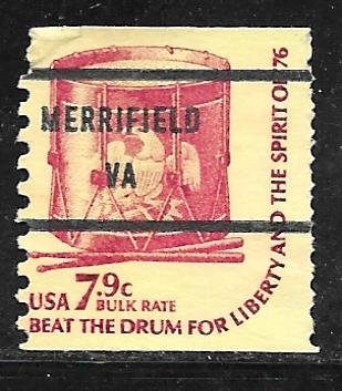 USA 1615a: 7.9c Drum, Merrifield, VA Precancel, used, F-VF