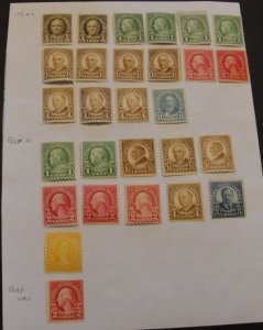 US Perf. 10 1/2 x 11 & 10 Mix of MNH Stamps – Good Condition