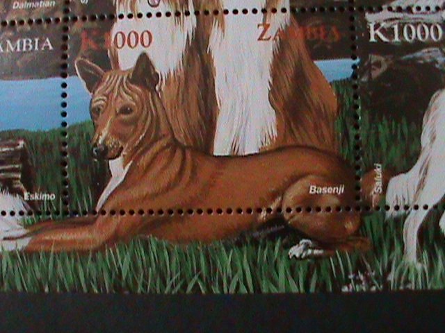 ZAMBIA- WORLD FAMOUS LOVELY DOGS MNH-S/S VF LAST ONE WE SHIP TO WORLD WIDE