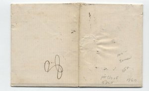 1860 Rotterdam to Kingston via Boston transatlantic stampless [H.549]