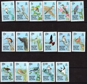 British Virgin Islands 490-506 MNH Birds